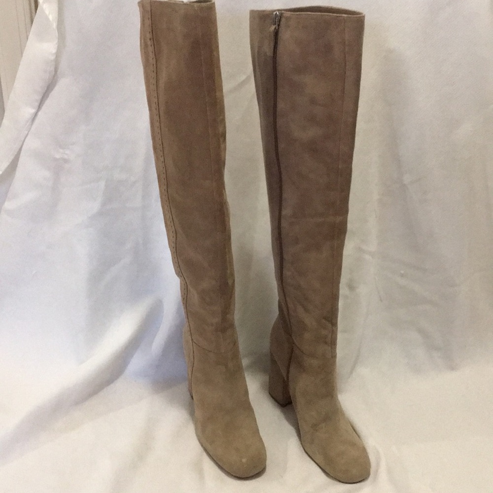 NWOB Franco Sarto tan suede over the knee boots